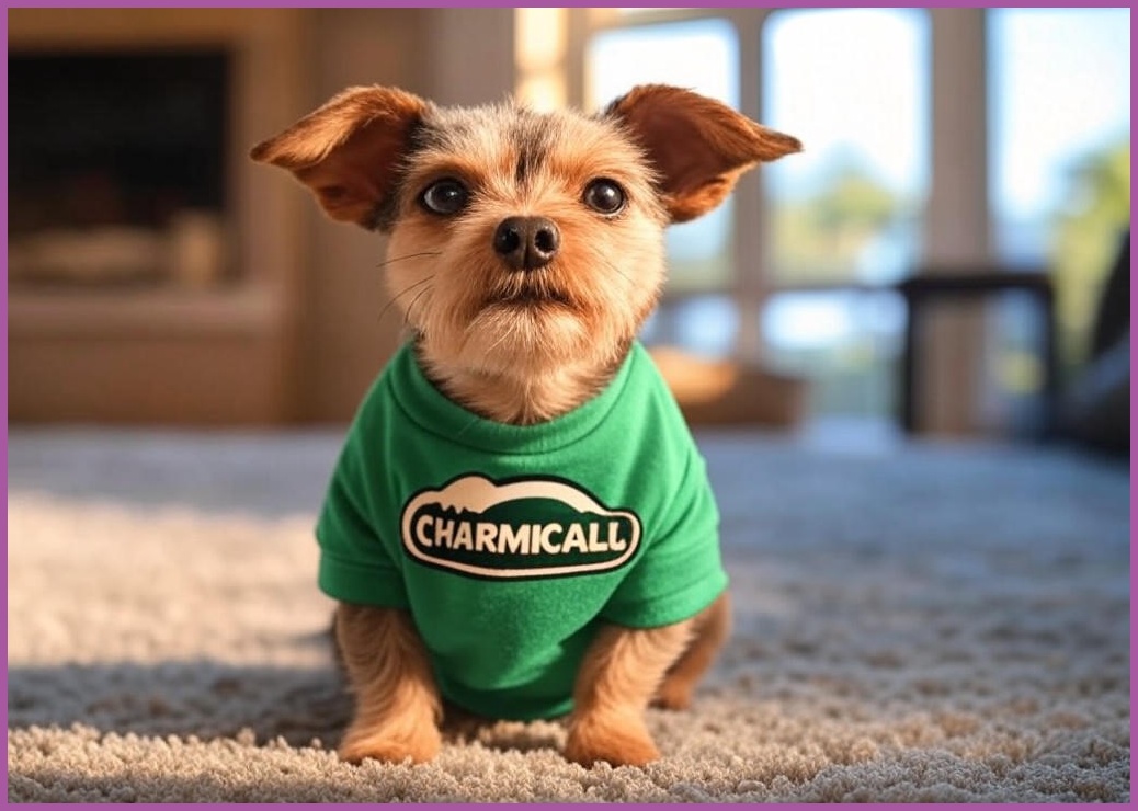 CHARMICALL 반려동물 강아지옷 애견옷 나시티 티셔츠, 그린, 1개