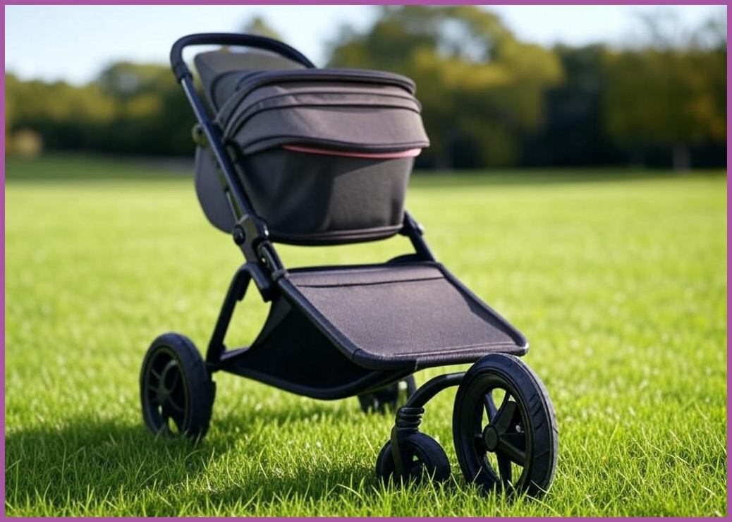 디토펫 반려동물 세로형 접이식 컴팩트 저상형 유모차 - 이미지 1