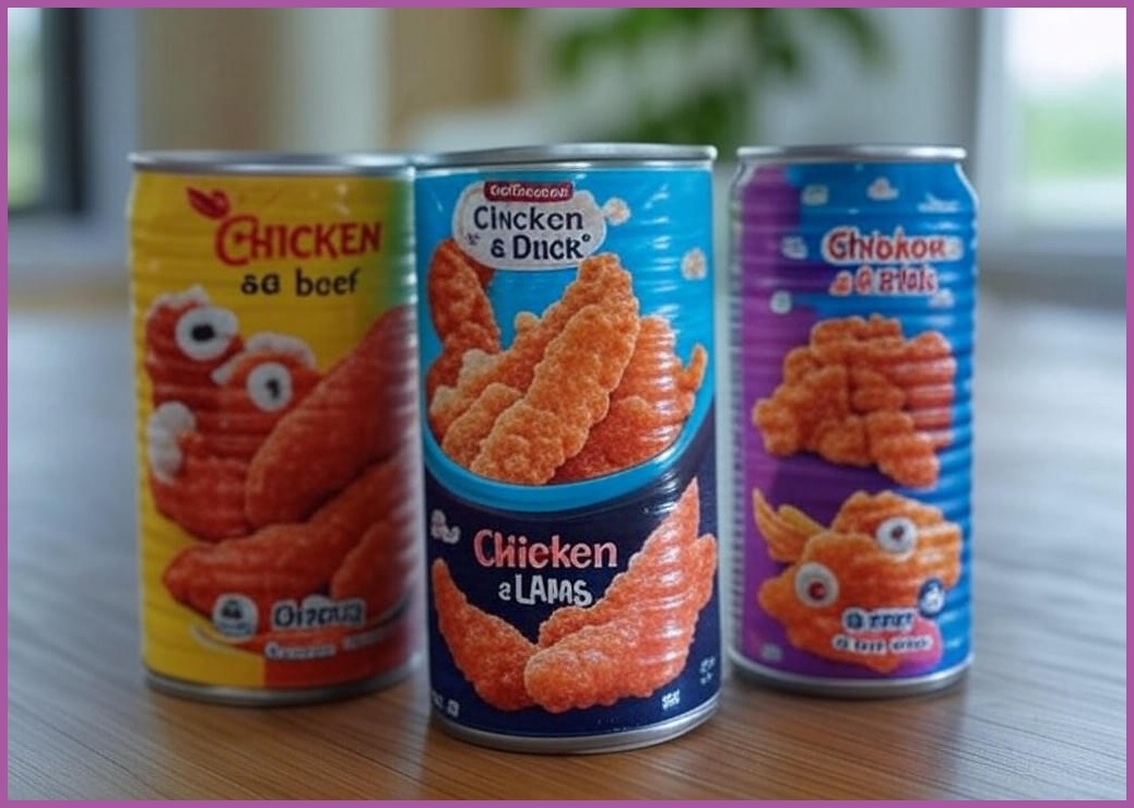 러비더비 간식용캔 4종 콤보, 치킨&소고기맛+치킨&오리고기맛+치킨&양고기맛+치킨&연어맛, 375g, 1세트