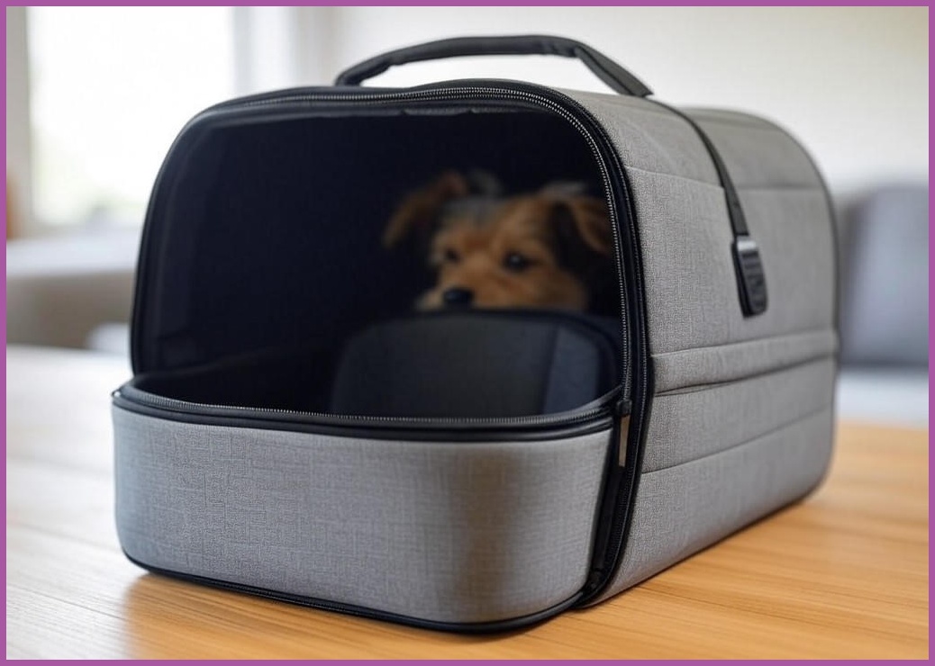 멍뭉스 반려동물 이동장 겸용 가방형 카시트, 그레이, 1개