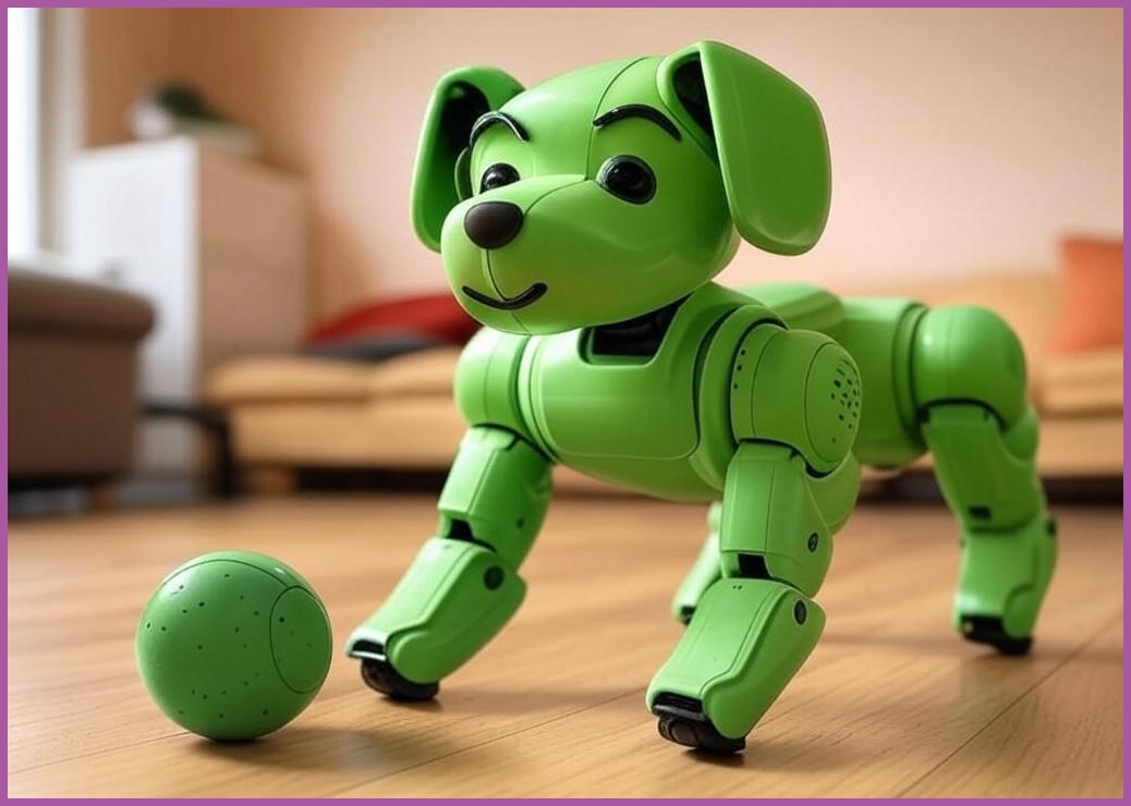 제이셀르 자동으로 움직이는 반려동물 장난감 강아지 자동 공놀이 장난감, 그린, 1개